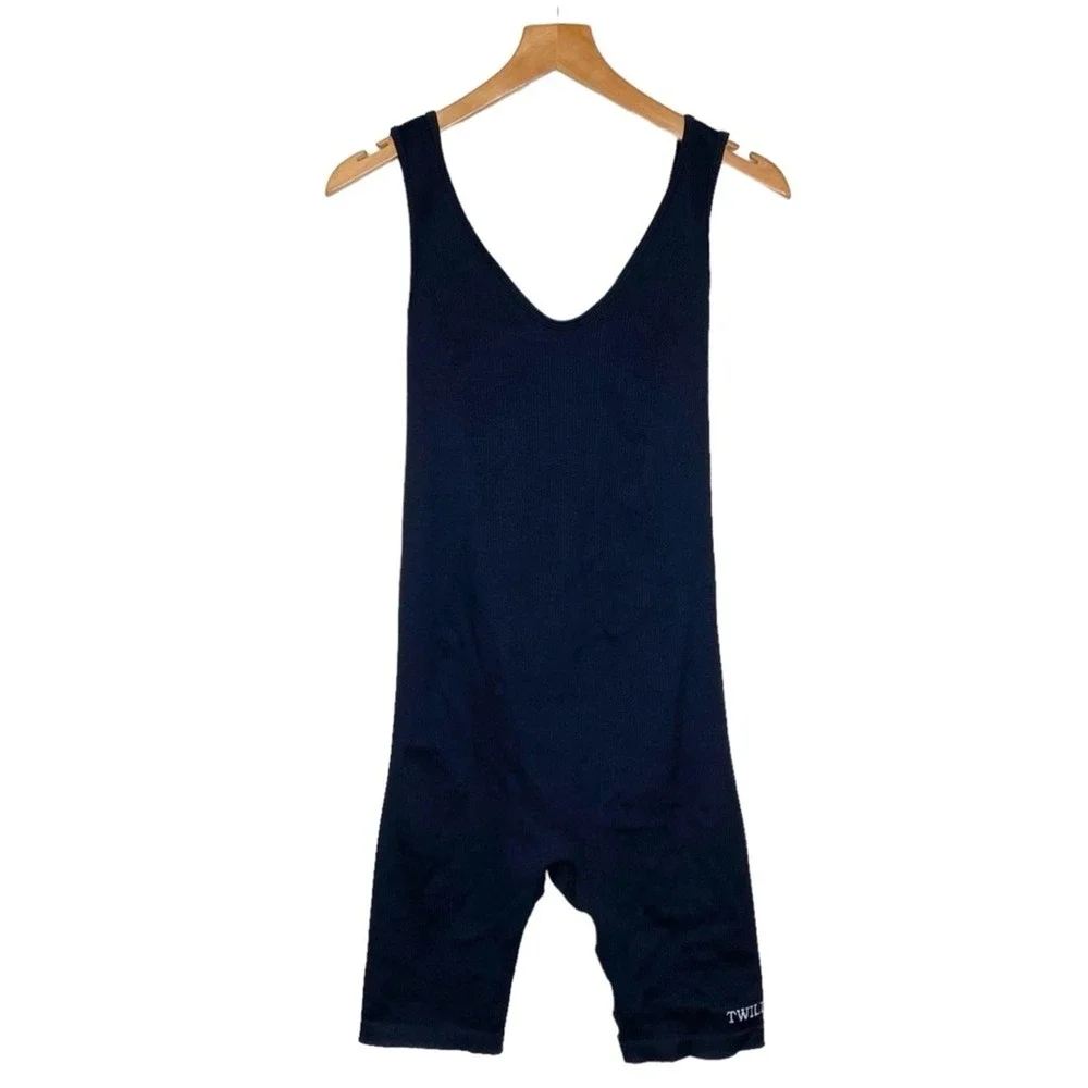 Twill‎ Active Celara Recycled Rib Plunge Neck Playsuit Romper Women's Medium